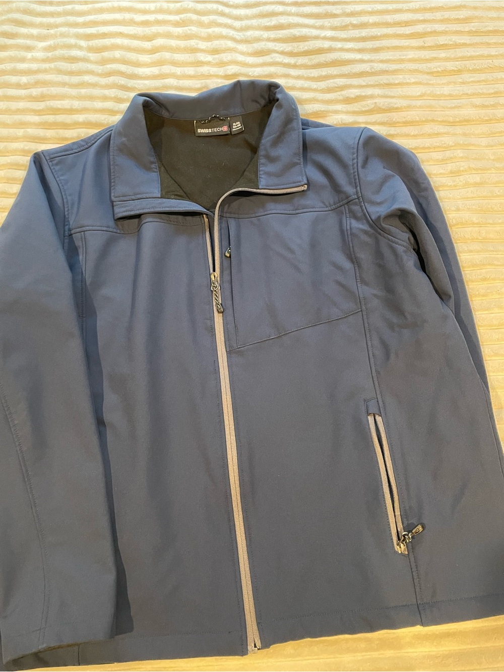 Swiss Tech Dark Navy Lightweight Jacket with Zip Pockets